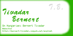 tivadar bernert business card